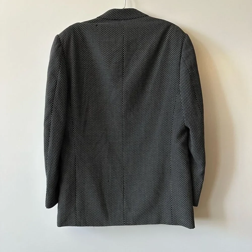 Vintage Bachrach Diamond Print Black and White Suit Blazer size 42L